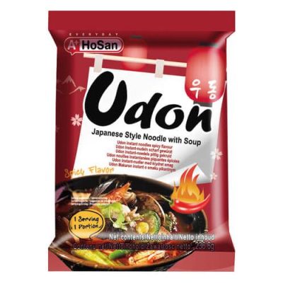 Jaapani udon nuudlid vürtsika puljongiga