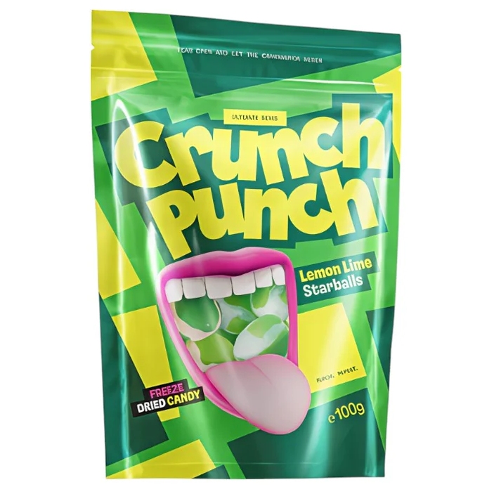Kommid Crunch Punch Starballs sidrun ja laim