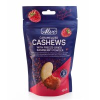 Karamellistatud India pähklid vaarikaga